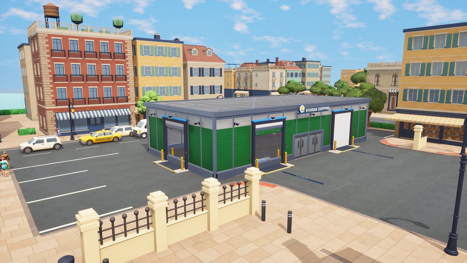 The player's warehouse in the middle of the city